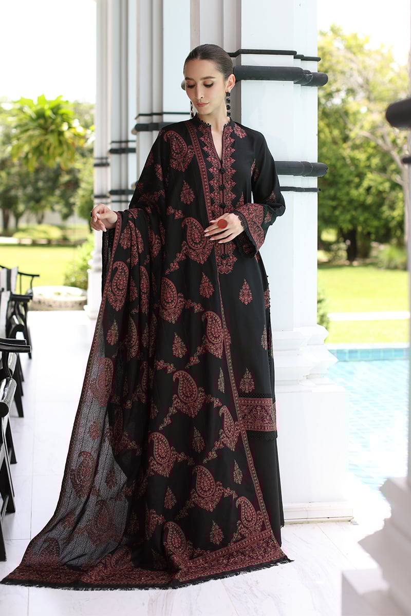 3PC Unstitched Karandi Embroidered Shirt with Karandi Embroidered Dupatta MT-105